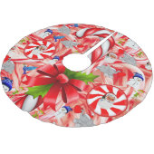 Jupon De Sapin En Polyester Brossé Jupe d'arbre de Noël (Angle)