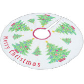 Jupon De Sapin En Polyester Brossé Jupe d'arbre de Noël (Angle)