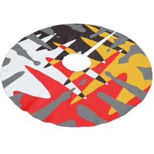 Jupon De Sapin En Polyester Brossé Jupe d'arbre de Noël autochtone Tribal 4 nations D