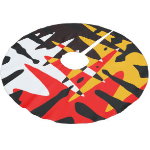 Jupon De Sapin En Polyester Brossé Jupe d'arbre de Noël autochtone Tribal 4 nations D