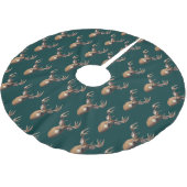 Jupon De Sapin En Polyester Brossé Jupe d'arbre de Noël de cerfs (Angle)