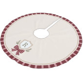 Jupon De Sapin En Polyester Brossé Jupe d'arbre de Noël Monogramme personnalisée (Angle)