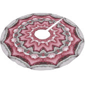 Jupon De Sapin En Polyester Brossé Jupe d'arbre de Noël rose (Angle)