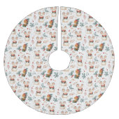 Jupon De Sapin En Polyester Brossé Jupe d'arbre de souris de Noël (Devant)