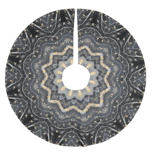 Jupon De Sapin En Polyester Brossé Jupe d'arbre décoratif moderne (Devant)