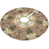 Jupon De Sapin En Polyester Brossé Jupe d'arbre décoratif or (Angle)