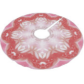 Jupon De Sapin En Polyester Brossé Jupe d'arbre décoratif rose (Angle)