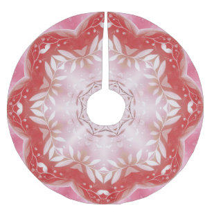 Jupon De Sapin En Polyester Brossé Jupe d'arbre décoratif rose