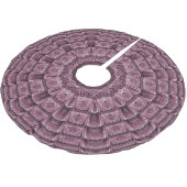Jupon De Sapin En Polyester Brossé Jupe d'arbre décoratif rose (Angle)