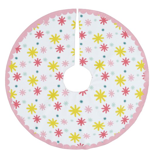 Jupon De Sapin En Polyester Brossé Jupe d'arbre des étoiles de vacances (Devant)