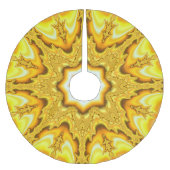 Jupon De Sapin En Polyester Brossé Jupe d'arbre fractal Gold Star (Devant)
