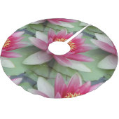 Jupon De Sapin En Polyester Brossé Jupe d'arbre Lily Lotus Rose (Angle)