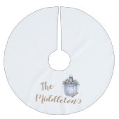 Jupon De Sapin En Polyester Brossé Jupe d'arbre personnalisée Mariage campagnard d'ét (Devant)