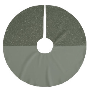 Jupon De Sapin En Polyester Brossé Jupe d'arbre personnalisée - Moss Green Split Desi
