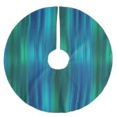Jupon De Sapin En Polyester Brossé Jupe d'arbre rayé bleu et vert (Devant)