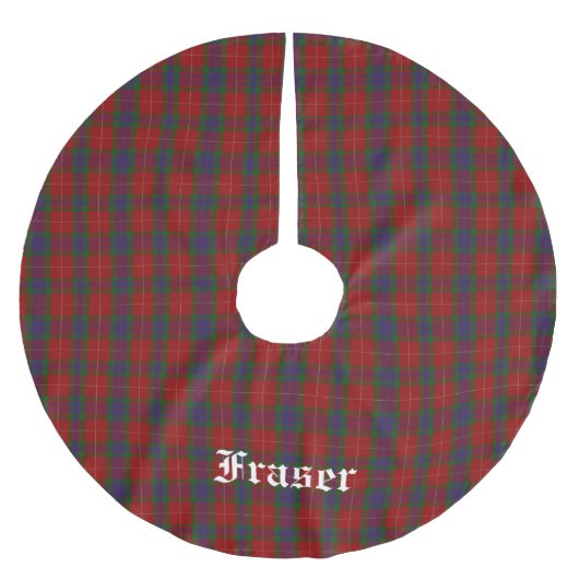 Jupon De Sapin En Polyester Brossé Jupe d'arbre tartan Clan Fraser (Devant)