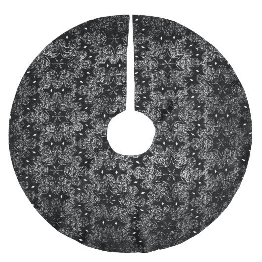 Jupon De Sapin En Polyester Brossé Jupe de dentelle noire (Devant)