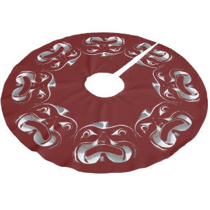 Jupon De Sapin En Polyester Brossé Jupe de Noël autochtone Tribal Haida Décor