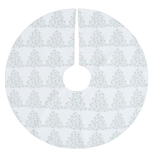 Jupon De Sapin En Polyester Brossé Jupe de Noël blanche (Devant)