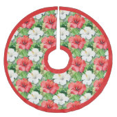 Jupon De Sapin En Polyester Brossé Jupe de Noël HIbiscus (Devant)