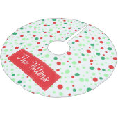 Jupon De Sapin En Polyester Brossé Jupe de Noël personnalisée Polka en Whimsical (Angle)