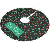 Jupon De Sapin En Polyester Brossé Jupe de Noël personnalisée Polka en Whimsical (Angle)