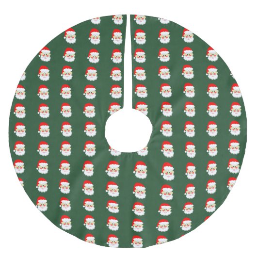 Jupon De Sapin En Polyester Brossé jupe de santa claus rouge vert (Devant)