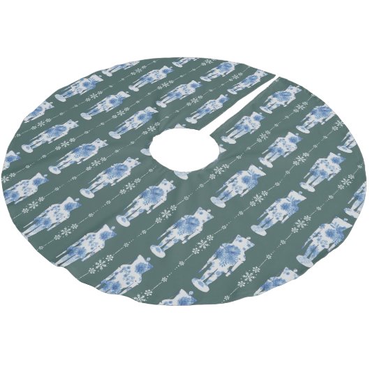 Jupon De Sapin En Polyester Brossé Jupe Emerald Nutcracker Tree (Angle)