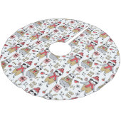 Jupon De Sapin En Polyester Brossé Jupe en polyester brossé de Noël mignonne (Angle)