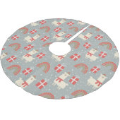 Jupon De Sapin En Polyester Brossé Jupe en Polyester Brossé fin Noël mignonne/drôle (Angle)