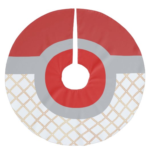 Jupon De Sapin En Polyester Brossé Jupe Festive Design Tree (Devant)