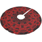 Jupon De Sapin En Polyester Brossé Jupe Feuille rouge (Angle)
