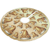 Jupon De Sapin En Polyester Brossé Jupe Gold Santa Hat Tree (Angle)