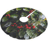 Jupon De Sapin En Polyester Brossé Jupe Holly Berry Tree (Angle)