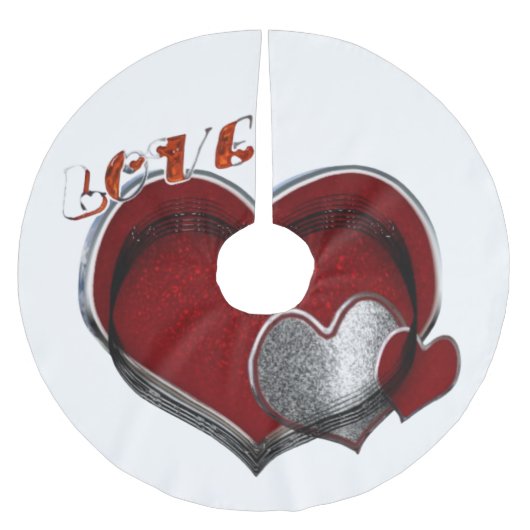 Jupon De Sapin En Polyester Brossé Jupe Magic Heart Tree (Devant)