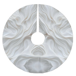 Jupon De Sapin En Polyester Brossé Jupe minimaliste d'arbre à vague de Marbre blanc -