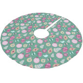 Jupon De Sapin En Polyester Brossé Jupe Motif Arbre de Noël rétro (Angle)