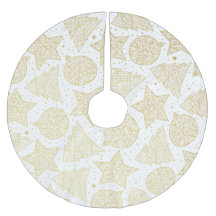 Jupe Motif de Noël en or et blanc