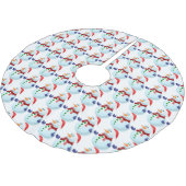 Jupon De Sapin En Polyester Brossé Jupe Motif Snowman (Angle)