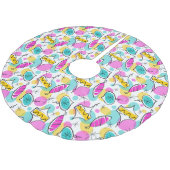 Jupon De Sapin En Polyester Brossé Jupe multi arbre Baubles rétros (Angle)