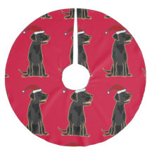 Jupe noire d'arbre de Noël de labrador retriever