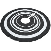 Jupon De Sapin En Polyester Brossé Jupe noire et blanche d'arbre de Noël d'anneaux (Angle)