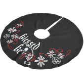 Jupon De Sapin En Polyester Brossé Jupe païenne d'arbre de Noël, jupe d'arbre de (Angle)