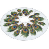 Jupon De Sapin En Polyester Brossé Jupe Peacock Feather Tree (Angle)