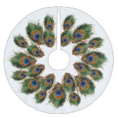 Jupon De Sapin En Polyester Brossé Jupe Peacock Feather Tree (Devant)