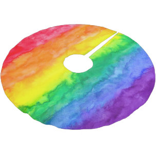 Jupon De Sapin En Polyester Brossé Jupe Rainbow Wash Tree