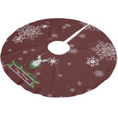 Jupon De Sapin En Polyester Brossé Jupe Red Reindeer Tree (Angle)
