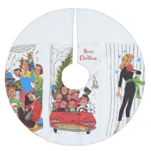 Jupon De Sapin En Polyester Brossé jupe rockabilly vintage de Noël