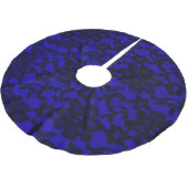 Jupon De Sapin En Polyester Brossé Jupe Royal Blue Floral Black Lace Tree (Angle)
