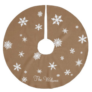 Jupon De Sapin En Polyester Brossé Jupe rustique d'arbre généalogique de toile de